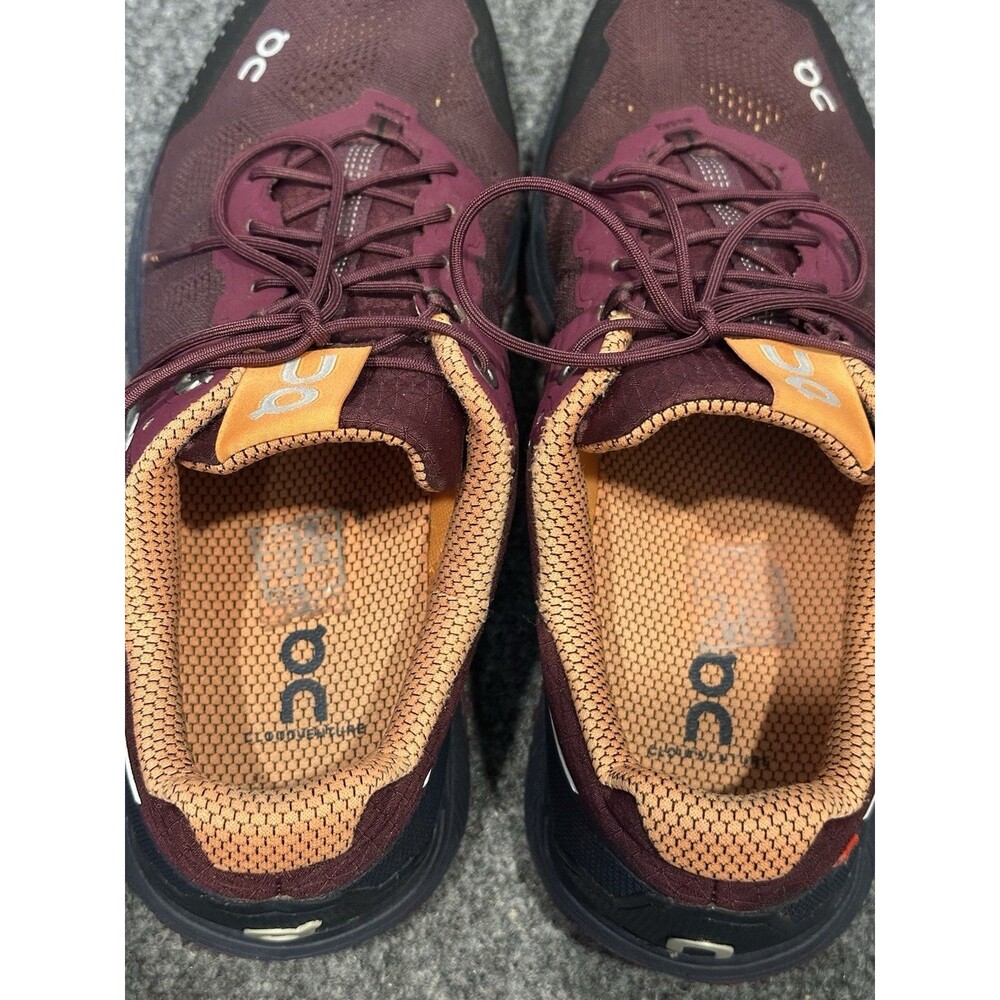 On Cloud Cloudventure Trail Running Shoes Women’s Size 8.5 Mulberry/Orange - Picture 6 of 8